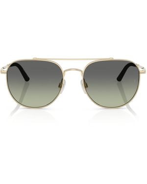Oliver Peoples X Roger Federer Metal R-10 Pilot Sunglasses - Grey