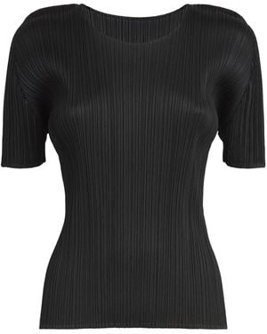 Pleats Please Issey Miyake Pleated Basics T-Shirt - Black