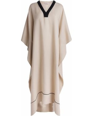 Agnona Linen V-Neck Kaftan - Natural