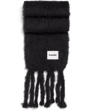 Jil Sander Mohair-Blend Scarf - Black