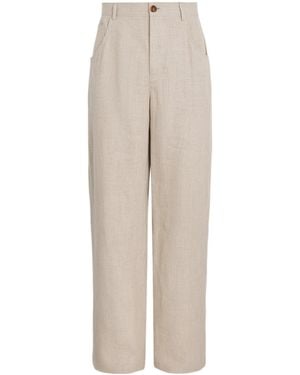 Séfr Linen Arno Tailored Trousers - Natural