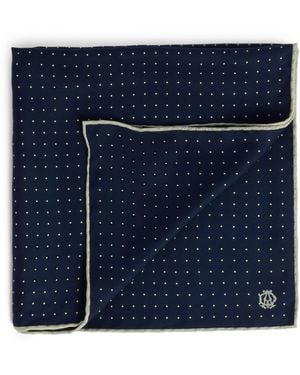 dunhill Silk Polka-Dot Neckerchief - Blue