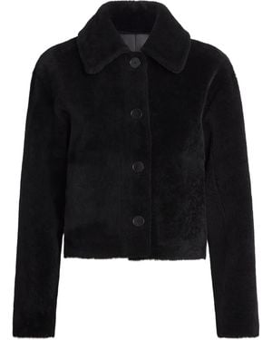 JOSEPH Shearling Reversible Alloway Jacket - Black