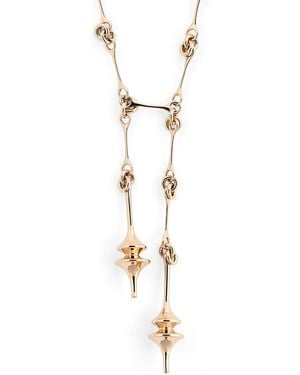 Max Mara Double Pendant Necklace - Metallic