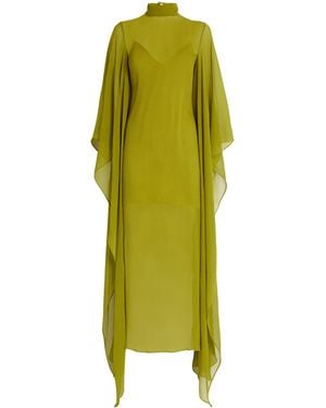 Taller Marmo Silk Lanzarote Kaftan Maxi Dress - Yellow