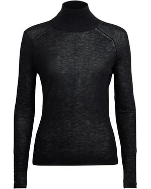 JOSEPH Cashmere High-Neck Cashair Yara Jumper - Black
