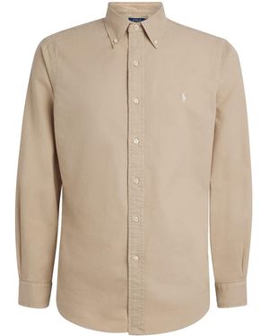 Polo Ralph Lauren Cotton Garment-Dyed Oxford Shirt - Natural