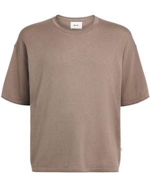 NN07 Cotton-Linen Ryan T-Shirt - Brown