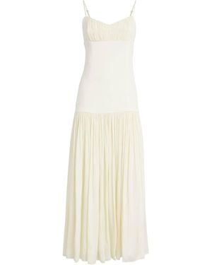 Sandro Linen-Blend Maxi Dress - White