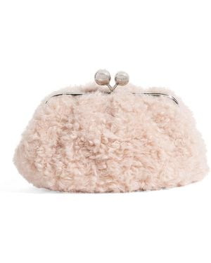 Weekend by Maxmara Small Faux Fur Pasticcino Clutch Bag - Pink