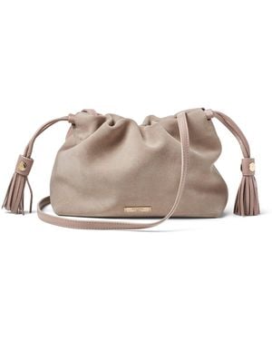 Aspinal of London Suede East West Hudson Cross-Body Bag - Natural