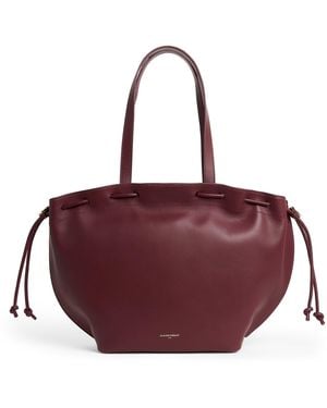 Claudie Pierlot Leather Drawstring Tote Bag - Purple