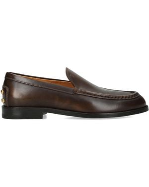 Tod's Calfskin Loafers - Brown