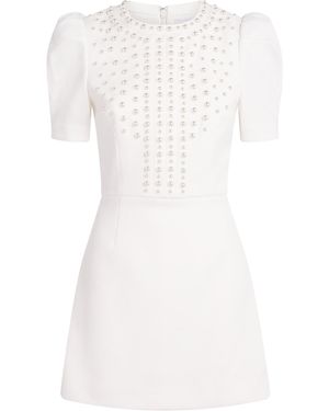 Rebecca Vallance Embellished Mini Dress - White