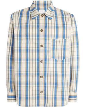 A.P.C. Cotton Check Overshirt - Blue