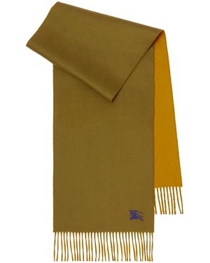 Burberry Cashmere Reversible Ekd Scarf - Green