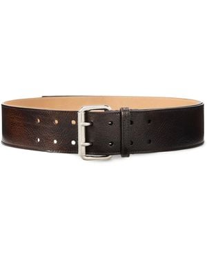 Ralph Lauren Distressed Calfskin Belt - Brown