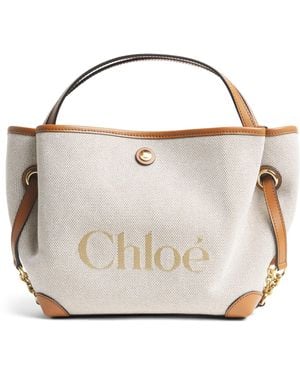 Chloé Small Canvas Clover Carry Top-Handle Bag - Metallic