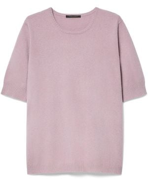 Marina Rinaldi Cashmere Short-Sleeve Jumper - Pink