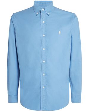 Polo Ralph Lauren Cotton Custom Fit Oxford Shirt - Blue