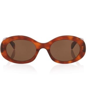 Celine Triomphe Cl40194U Oval Sunglasses - Brown