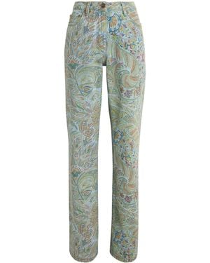 Etro Paisley Flared Jeans - Green