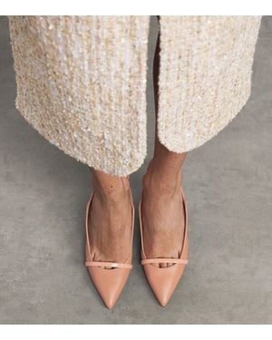 Malone Souliers Leather Marion Slingback Pumps 70 - Natural