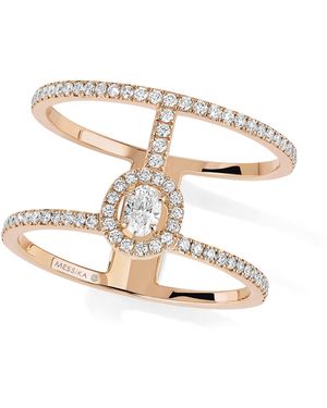 Messika Glam'Azone And Diamond 2-Row Pavé Ring - White