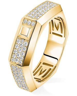 Messika Moderniste And Diamond Medium Pavé Ring - Metallic