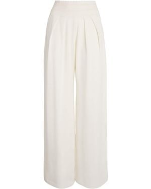 Molli Virgin Wool Wide-Leg Trousers - White