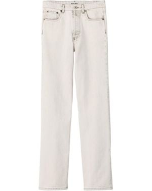 Miu Miu Mid-Rise Straight Jeans - White