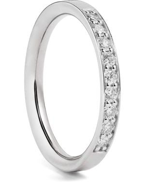 Monica Vinader Sterling And Diamond Essential Ring - Metallic