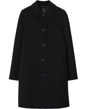 Burberry Wool Mid-Length Car Coat - Black