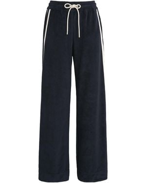 ME+EM Towelling Stripe Joggers - Blue