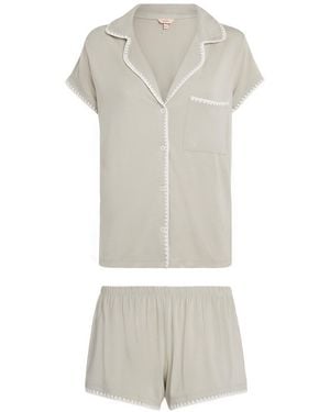 Eberjey Frida Short Pajama Set - Gray