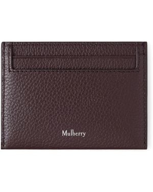 Mulberry Grained Leather Card Holder - Purple