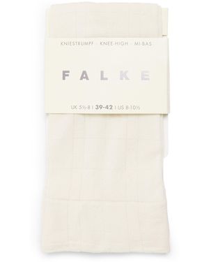 FALKE Check Solid Lounge Knee-High Tights - Natural