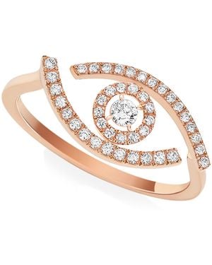 Messika And Diamond Lucky Eye Ring - Pink