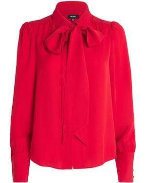 ME+EM Silk Shirt And Tie - Red