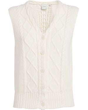 Varley Cable-Knit Tatyana Vest - White