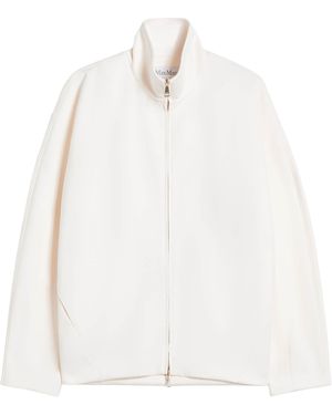 Max Mara Jersey High-Neck Jacket - White