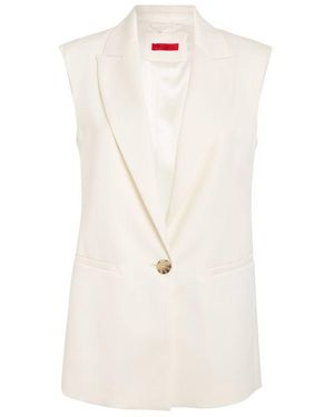 MAX&Co. Sleeveless Blazer - White