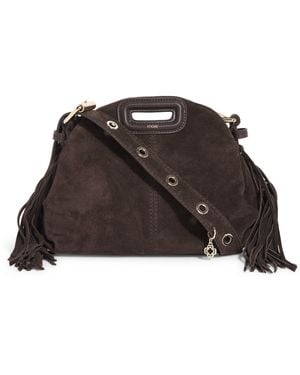 Maje Mini Suede Miss M Shoulder Bag - Brown