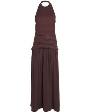 Faithfull the Brand Halterneck Tali Maxi Dress - Purple