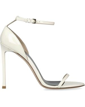 Tom Ford Patent Leather Vertigo Heeled Sandals 105 - White
