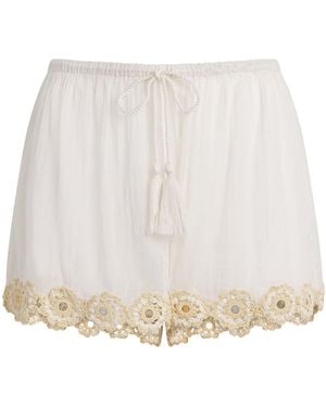 Ulla Johnson Cotton Crochet Liya Shorts - White