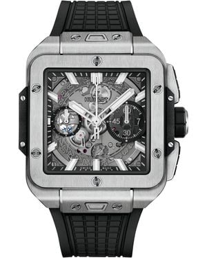 Hublot Titanium Square Bang Unico Watch - Metallic