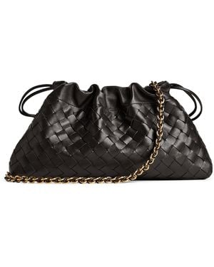 Bottega Veneta Leather Dustbag Notte Shoulder Bag - Black