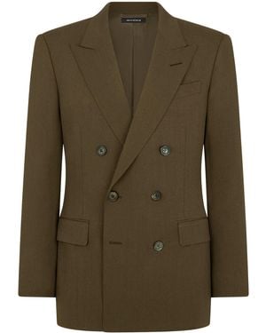 Tom Ford Wool-Cashmere-Silk Blazer - Green
