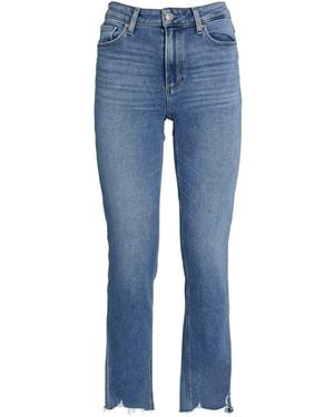 PAIGE Cindy Raw Hem Straight Jeans - Blue